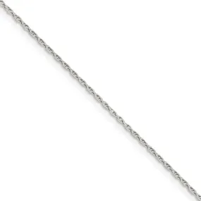 1.25mm Sterling Silver Solid Loose Rope Chain Necklace