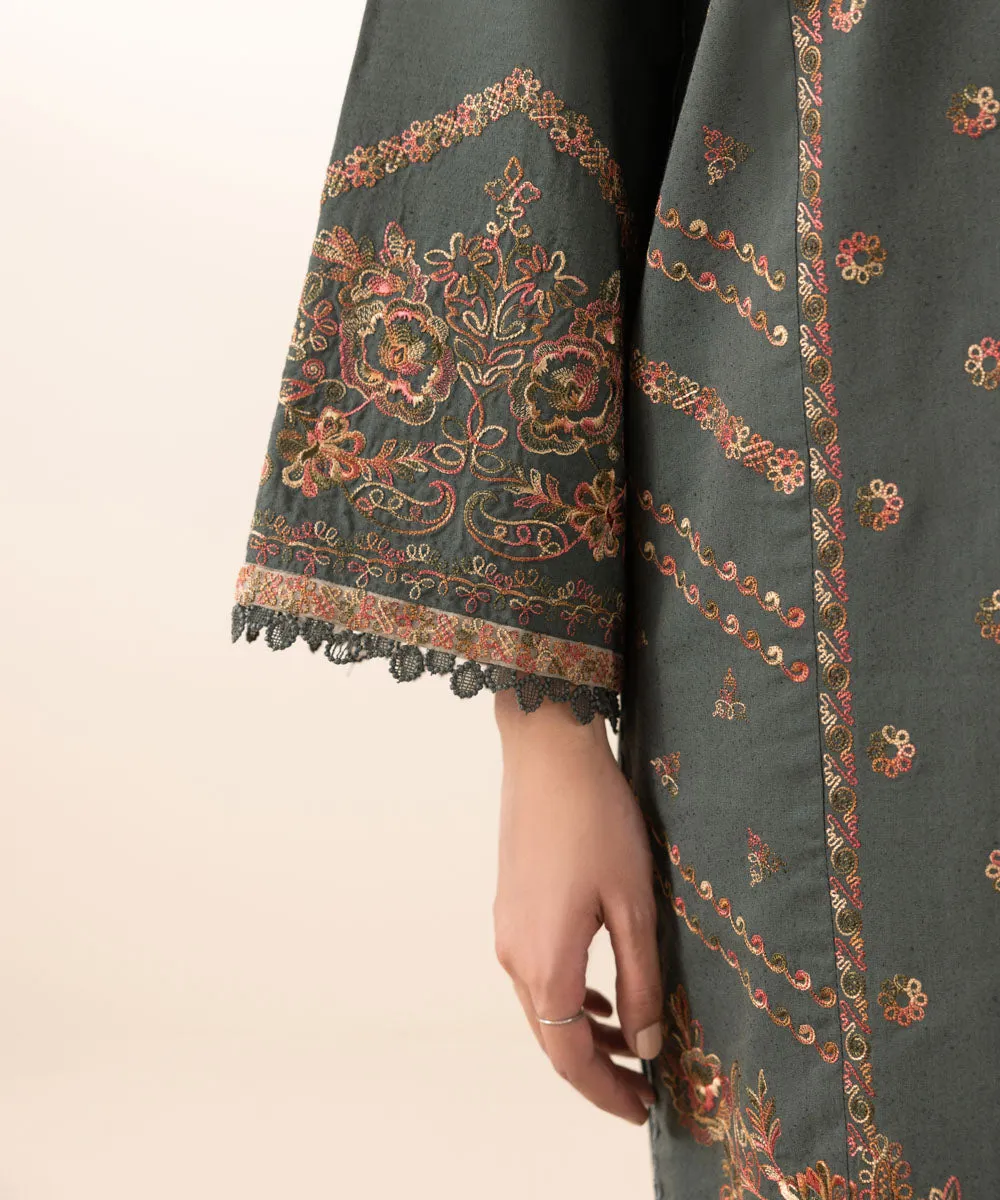 3 Piece - Embroidered Karandi Suit