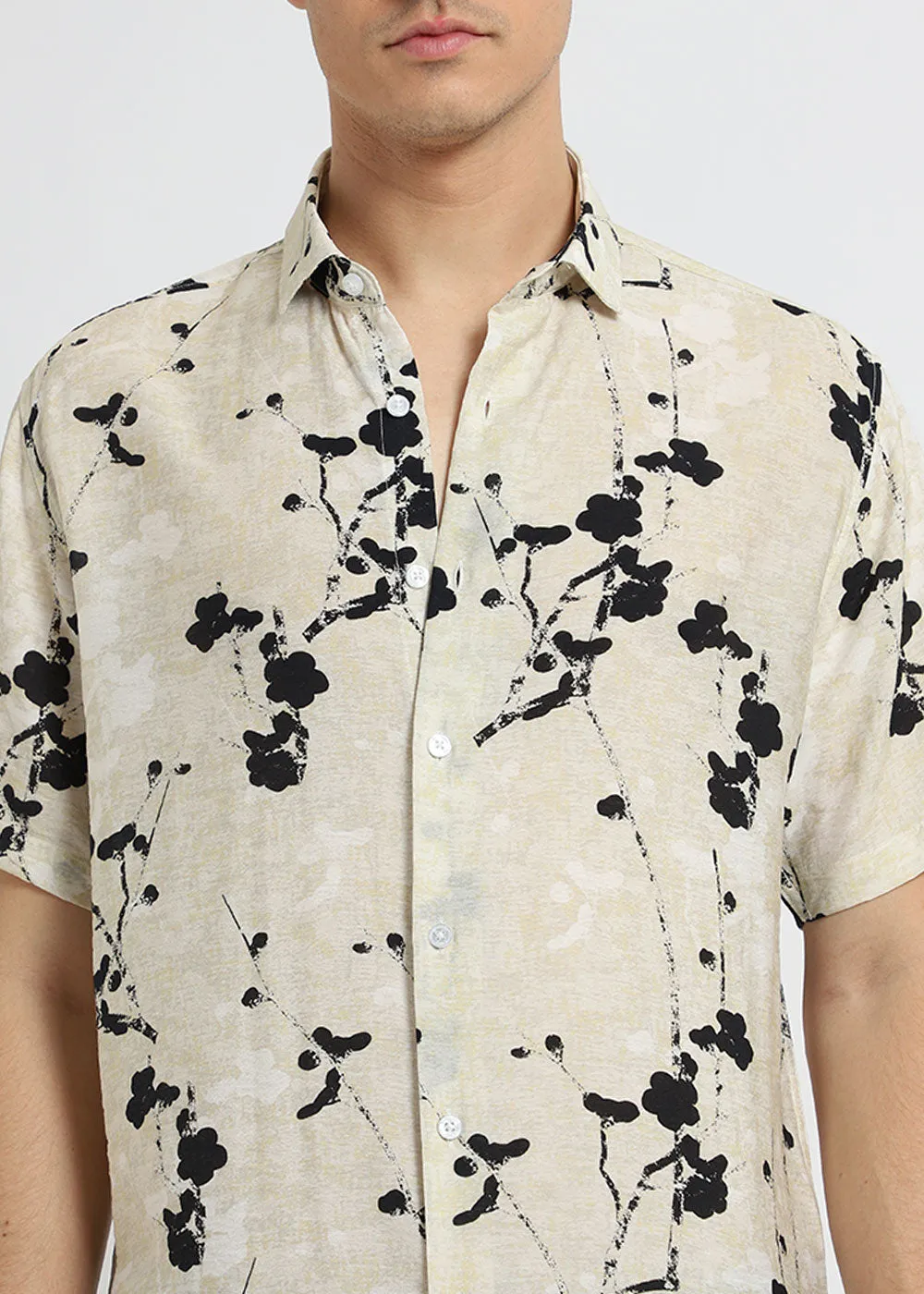 Abstract Flora Printed Shirt