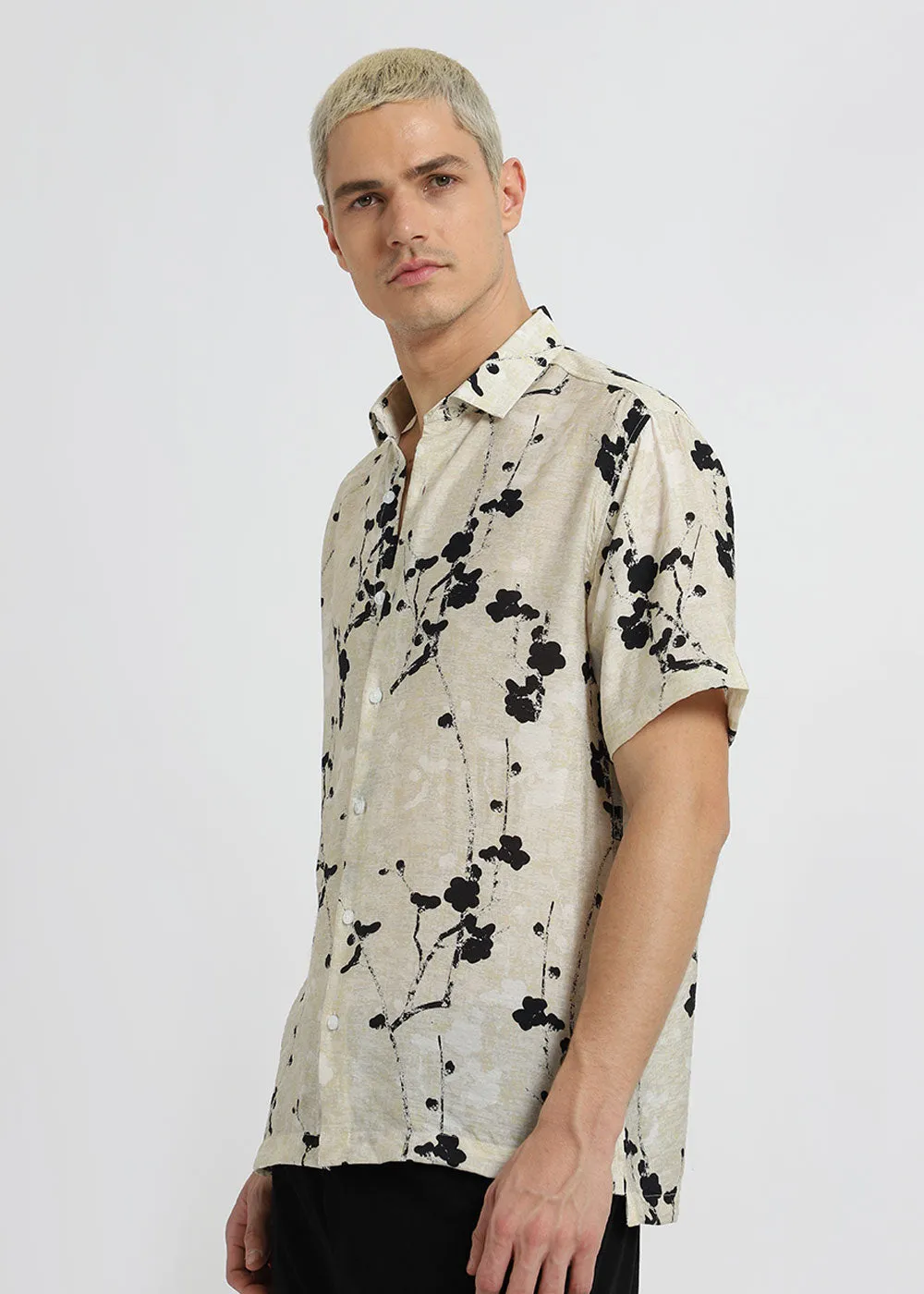 Abstract Flora Printed Shirt