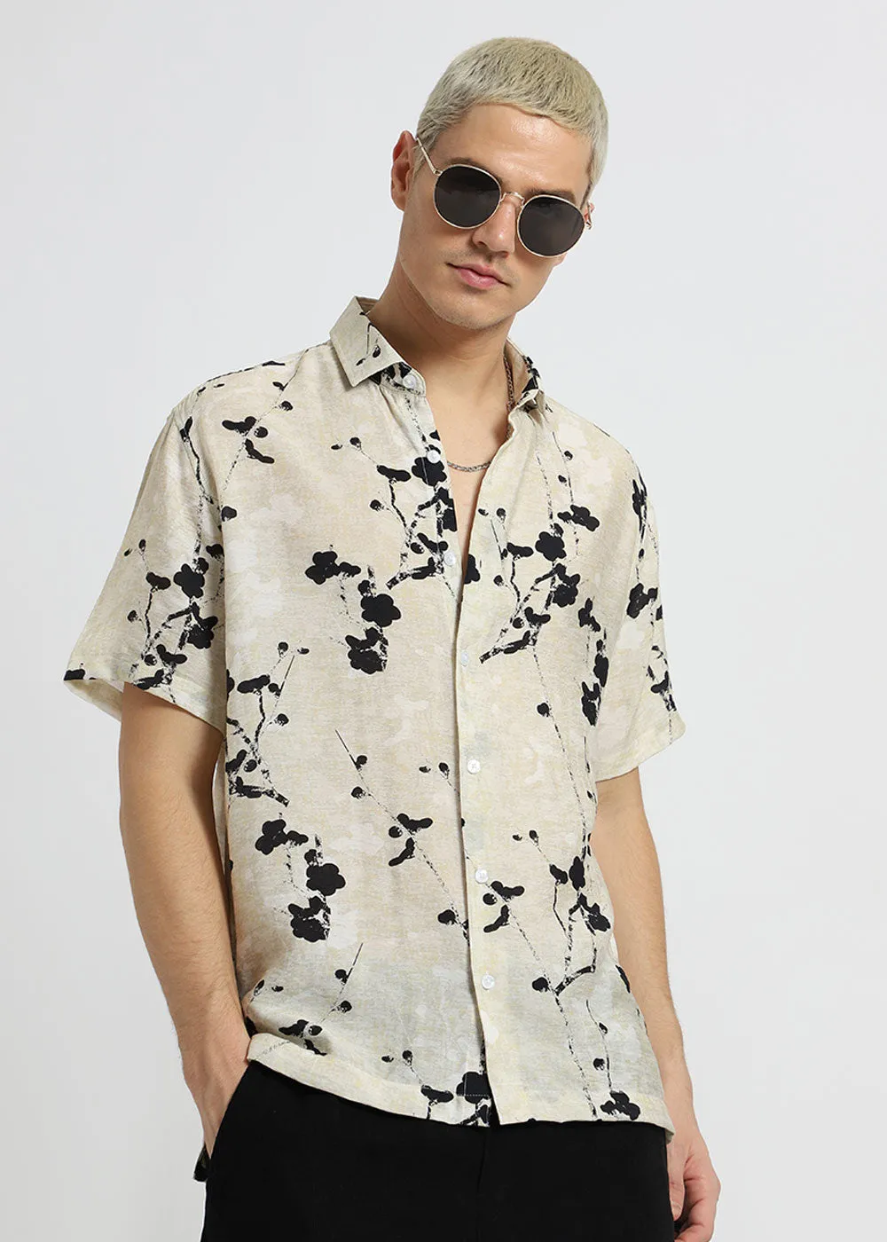 Abstract Flora Printed Shirt