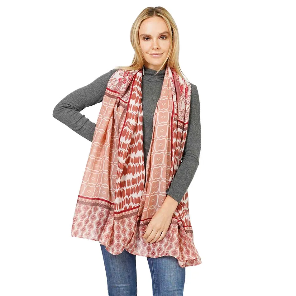 Abstract Patterned Scarf