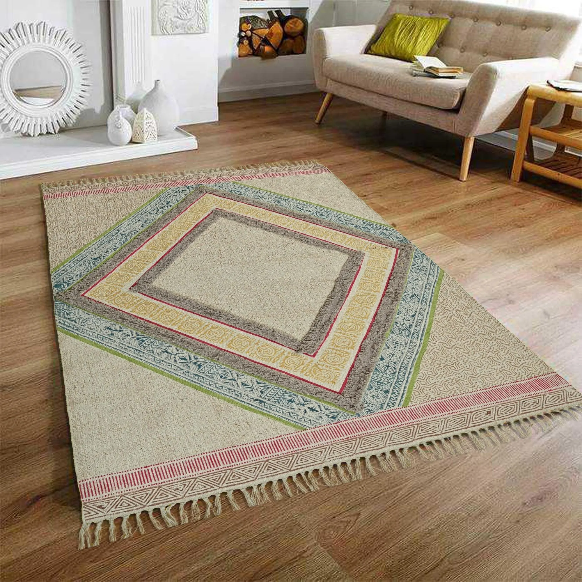 ADAH  - BLOCK PRINTED RUG