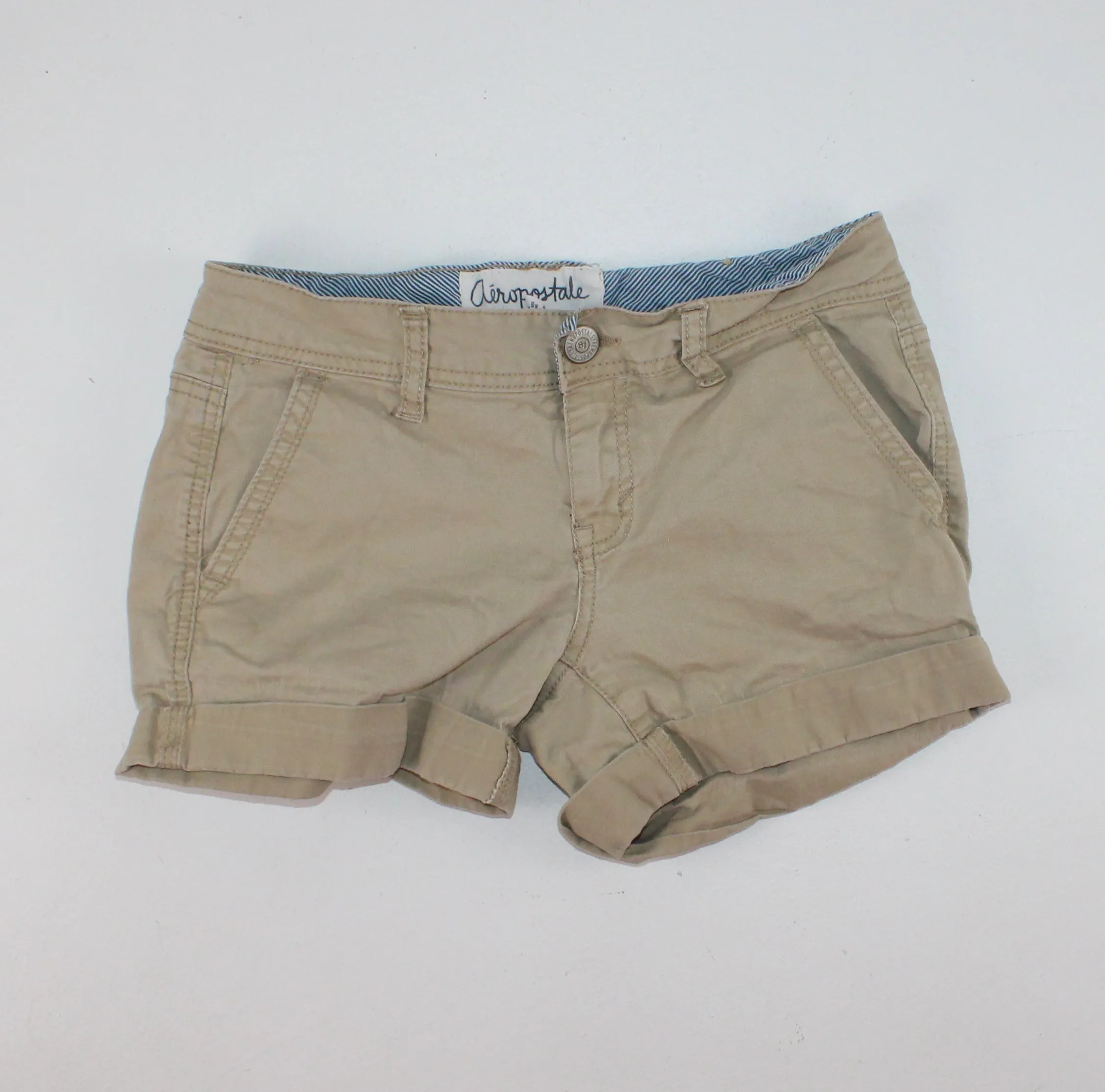 AEROPOSTALE TAN SHORTS LADIES 000 EUC