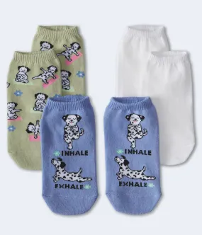 Aeropostale Womens' Dog Yoga Ankle Sock 3-Pack -  - Size One Size - Cotton - Teen Fashion & Clothing Purple