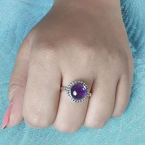 Amethyst 925 Sterling Silver Handmade Ring