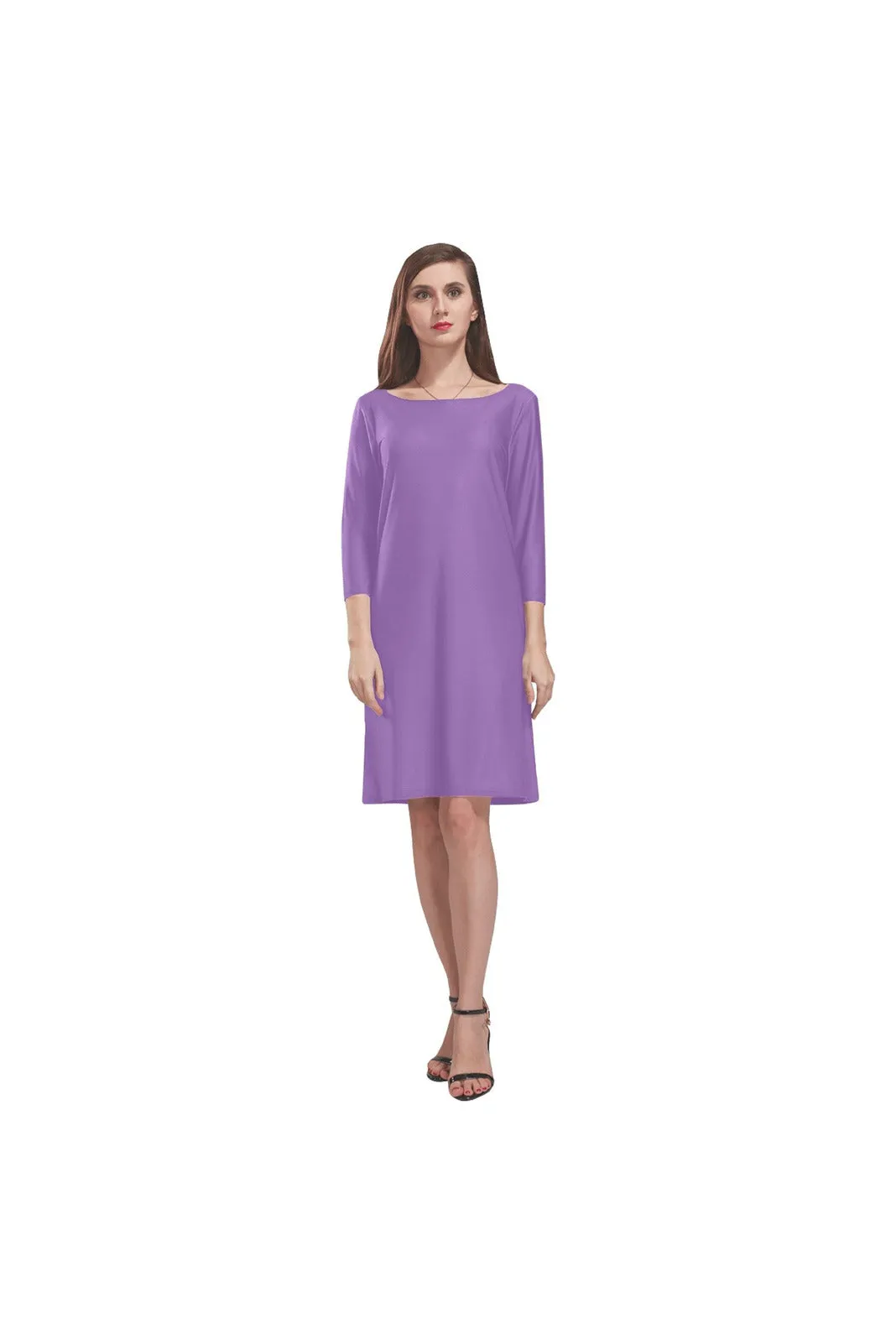 Amethyst Orchid Rhea Loose Round Neck Dress