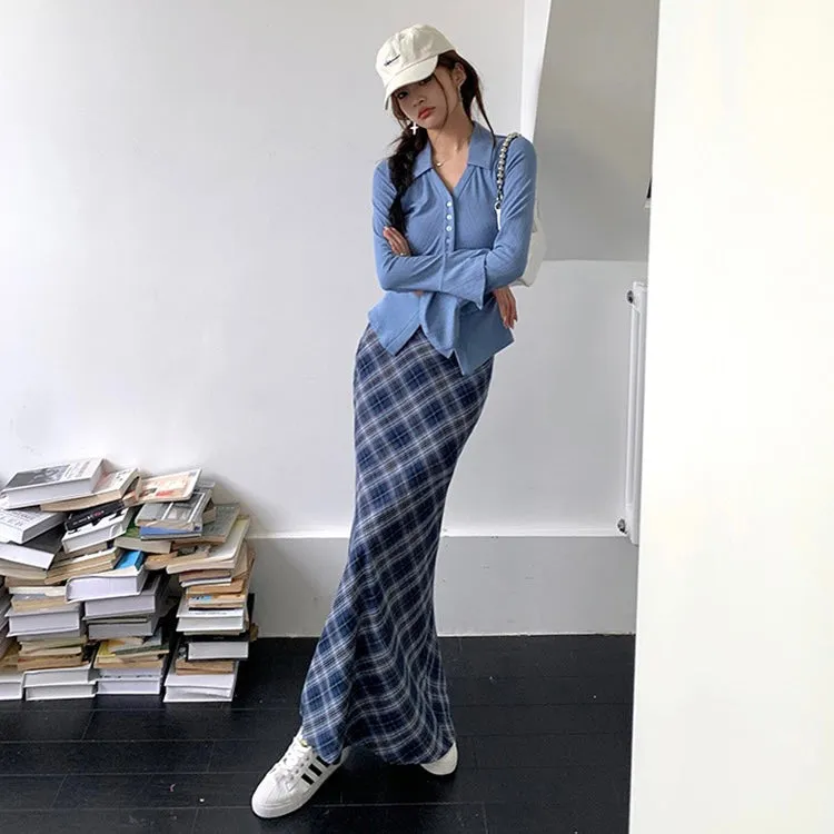 Annie Blue Plaid Set