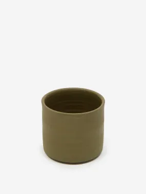 AR Ceramics Handmade Flat White Cup - Moss