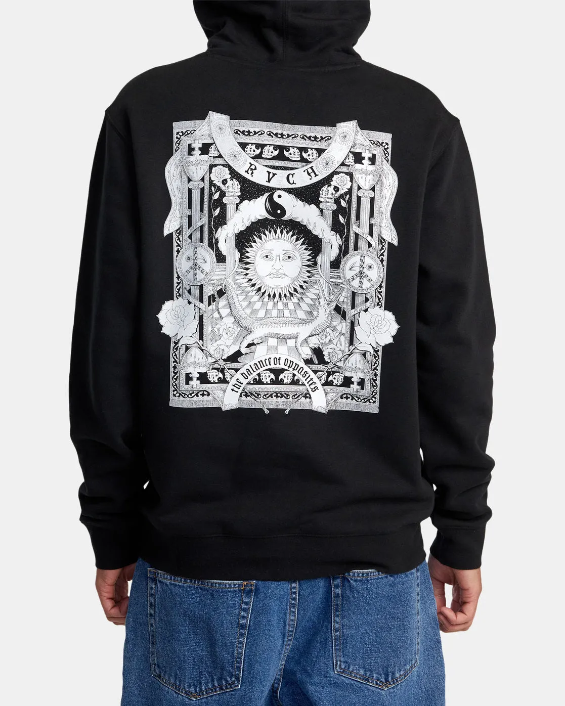 Astral Plain Hoodie Sweatshirt - Black