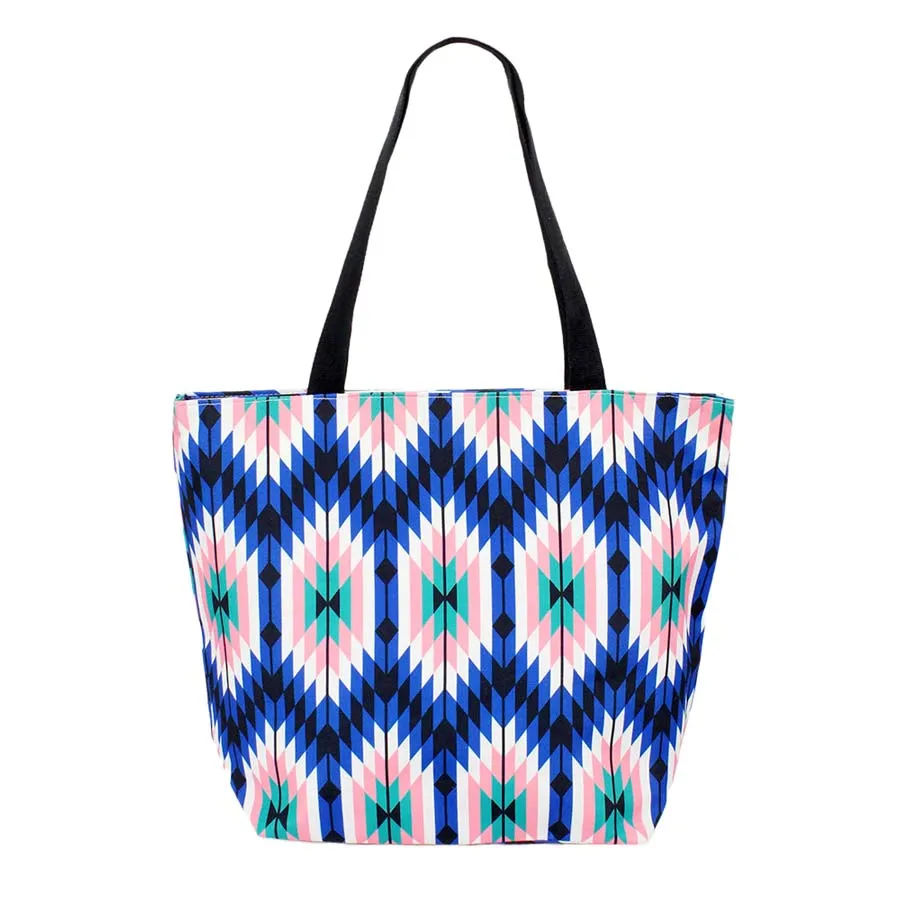 Aztec Patterned Beach Tote Bag