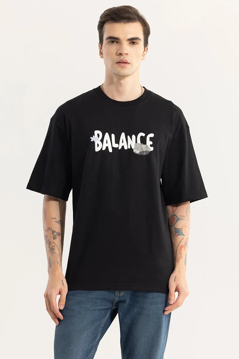 Balance Black Oversized T-Shirt