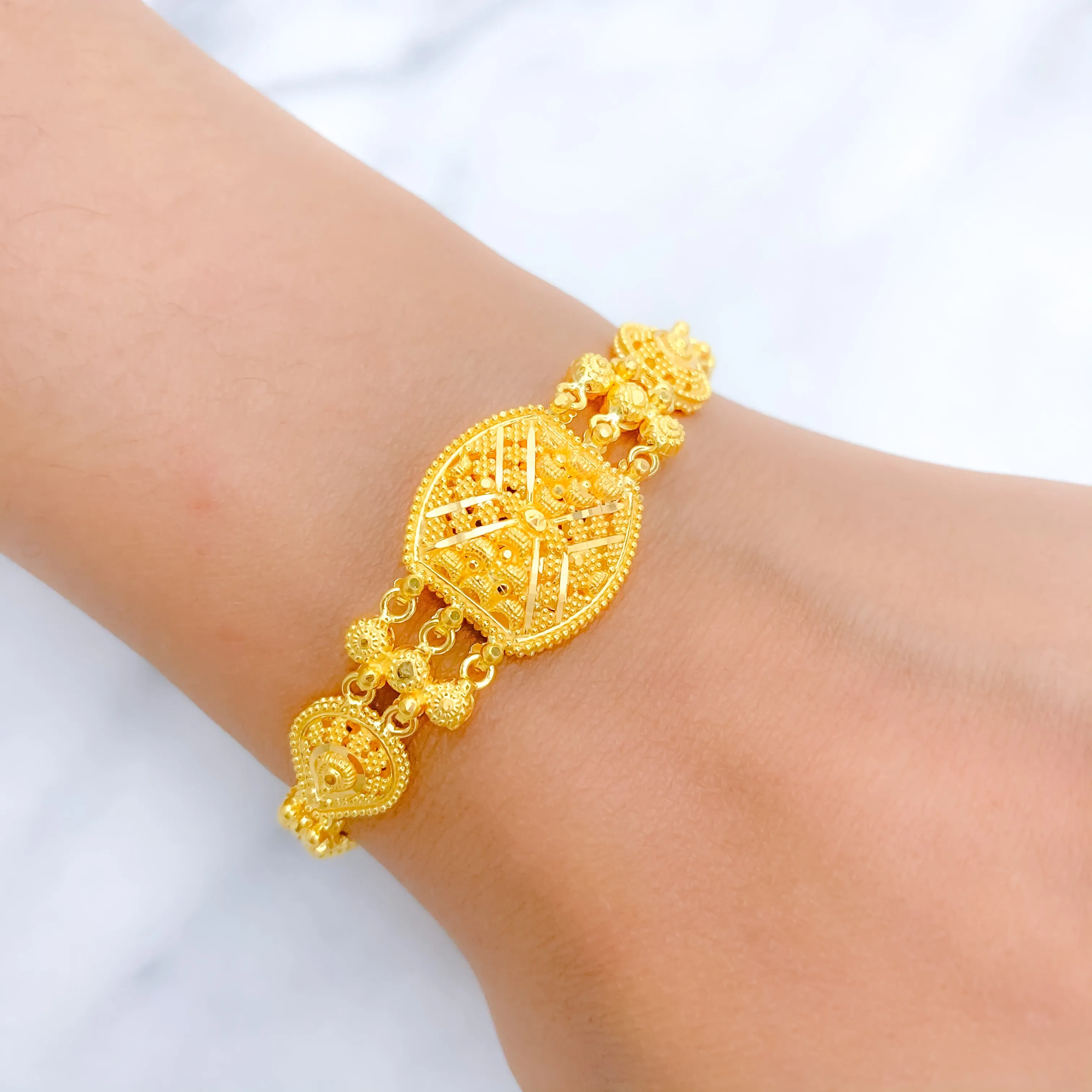 Beaded Meenakari Reversible Bracelet