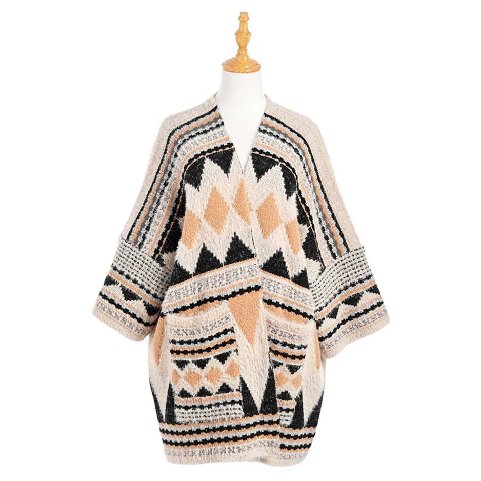 Beautiful Boho Patterned Poncho