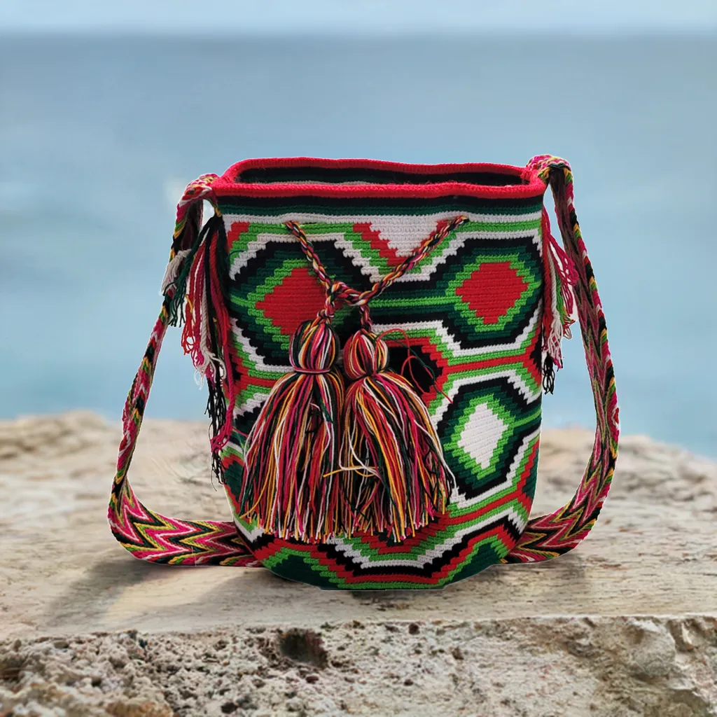 Bella Large Handmade Crochet Wayuu Mochila Bag