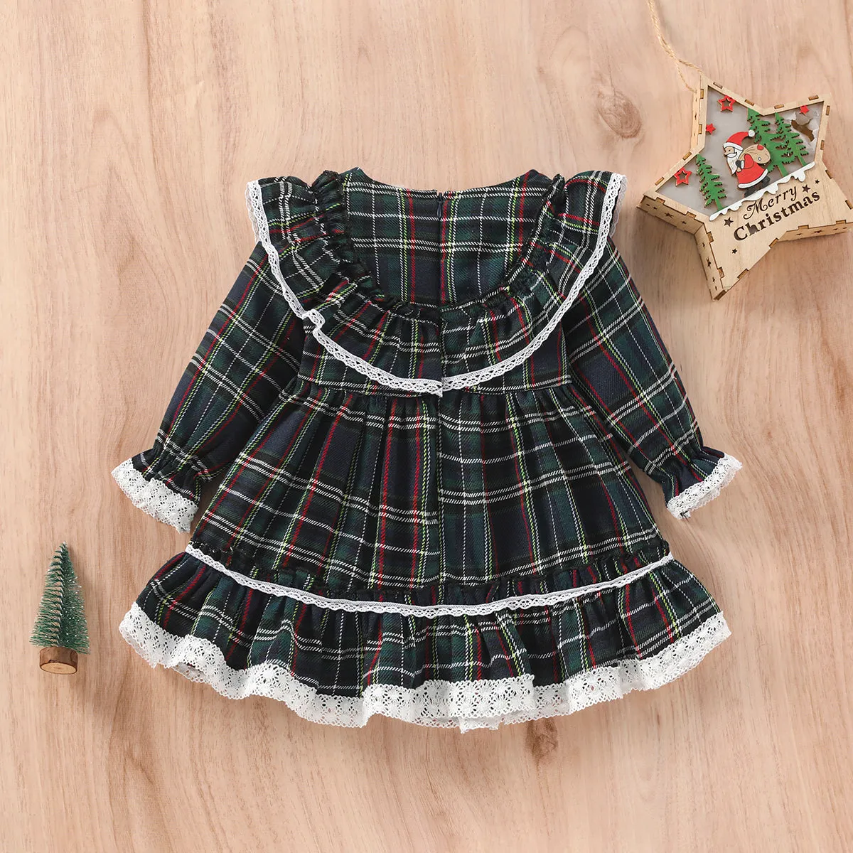 BELLE Lace Plaid Dress