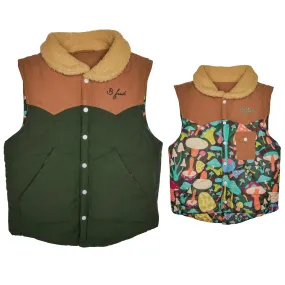 Reversible, Versatile Fungus Patterned Vest - Unisex