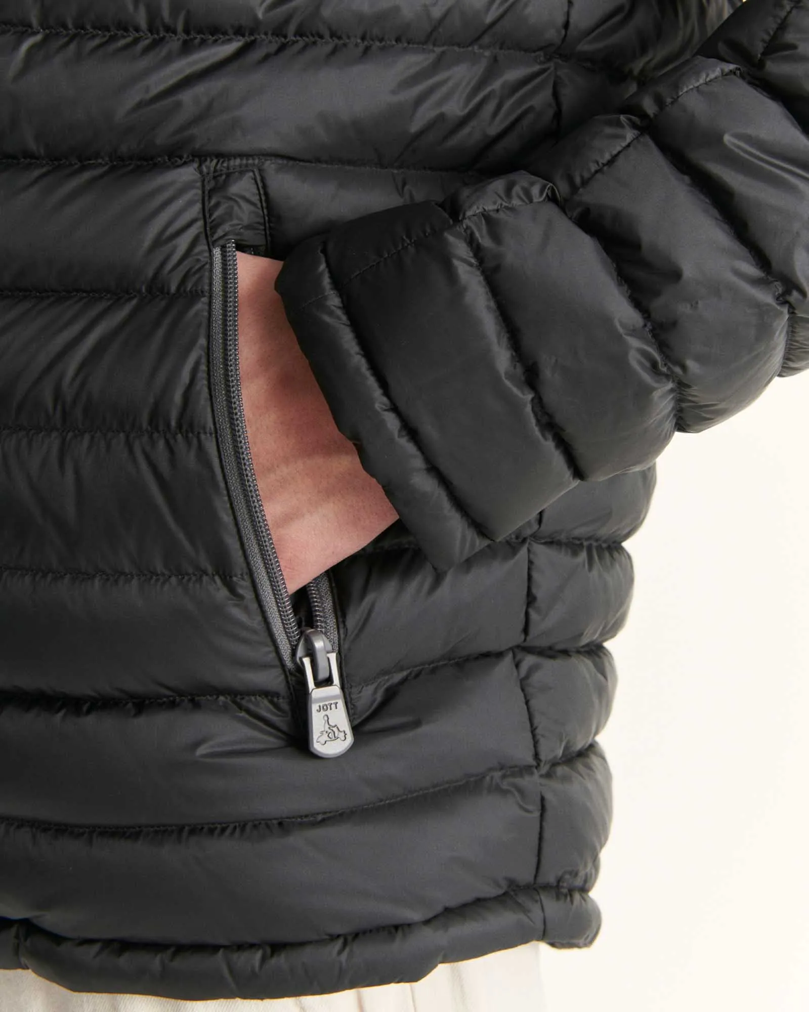 Black Reversible hooded puffer jacket Bergen