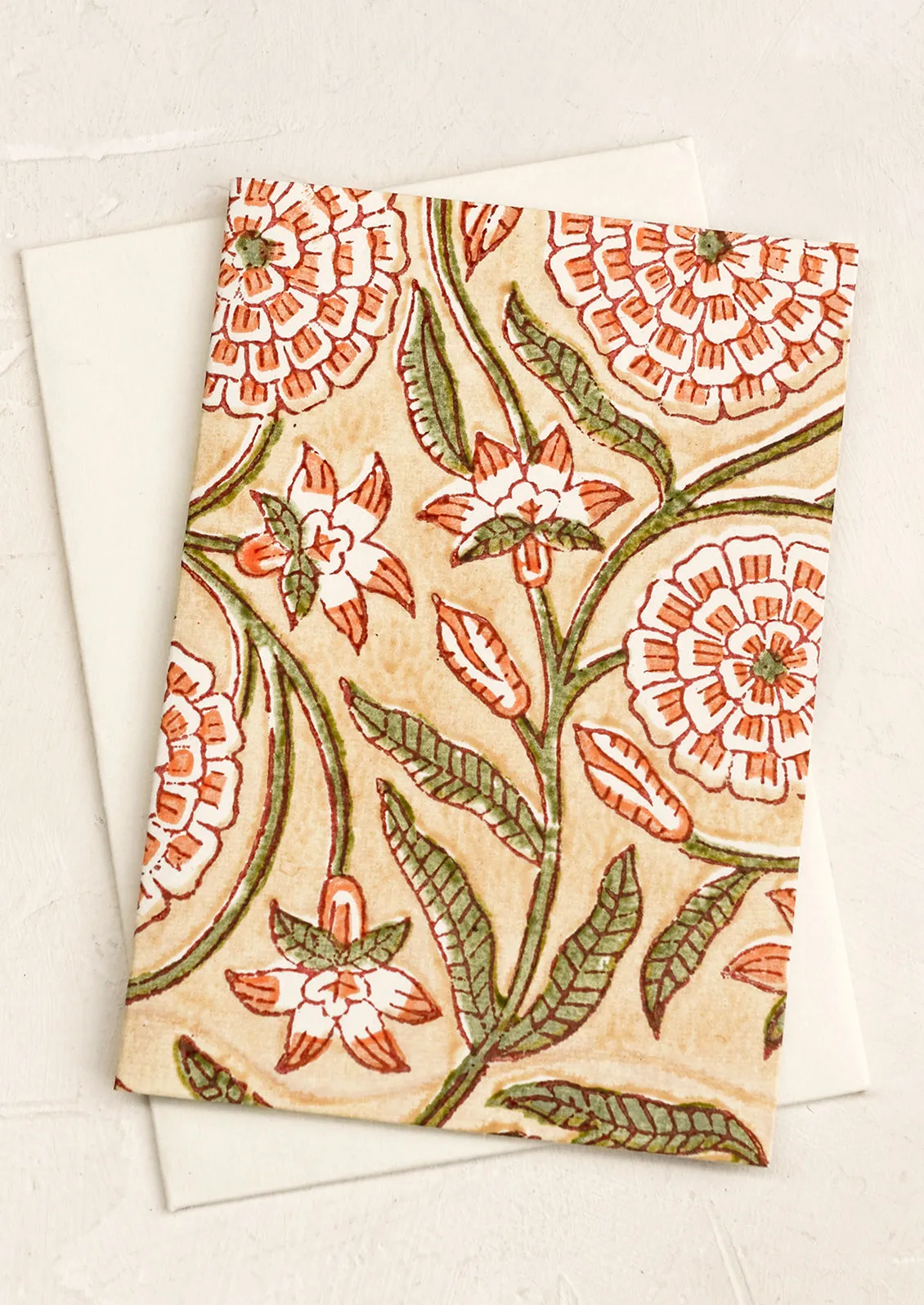 Block Printed Blank Card