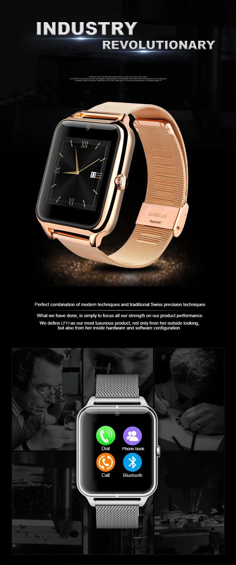 bluetooth Smart Watch Z50 Luxury Men Women wristband