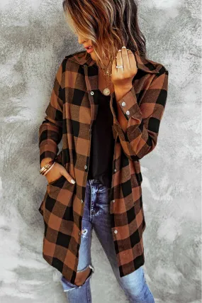 Brown Plaid Shacket