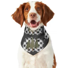 Buffalo Plaid Pines Pet's Scarf