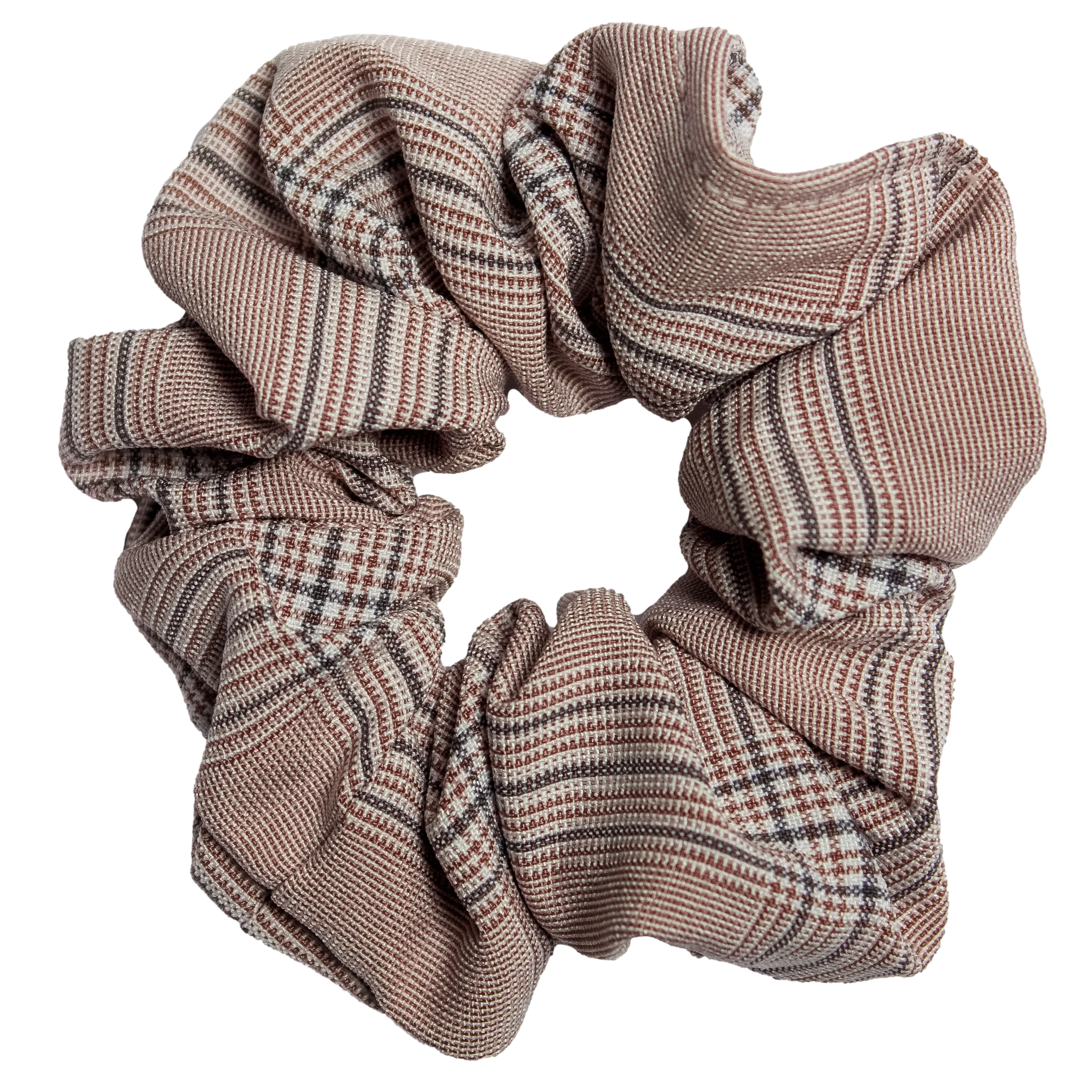 Cher Plaid Scrunchie in Rust