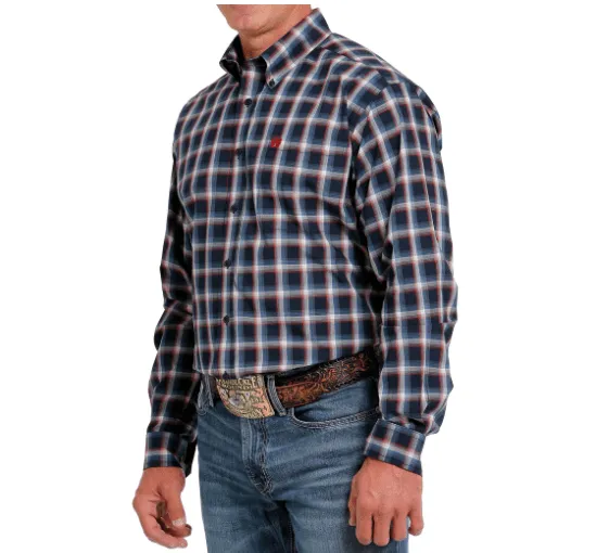 Cinch Shirt Mens Navy Plaid