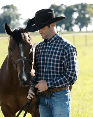 Cinch Shirt Mens Navy Plaid