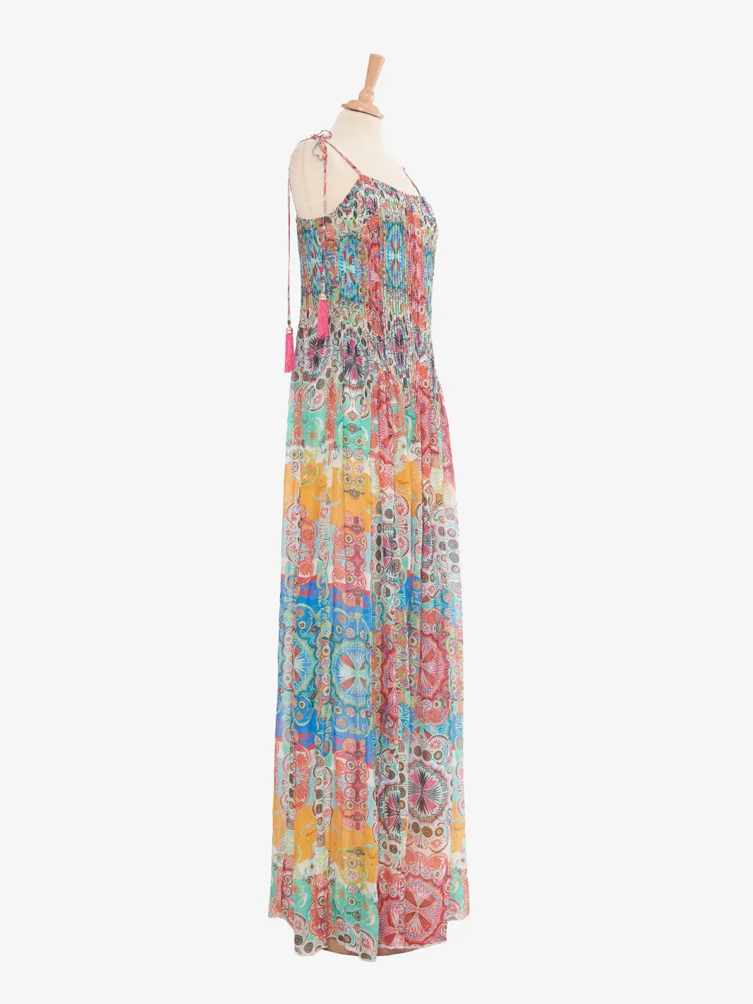 Class Cavalli Patterned pleated dress