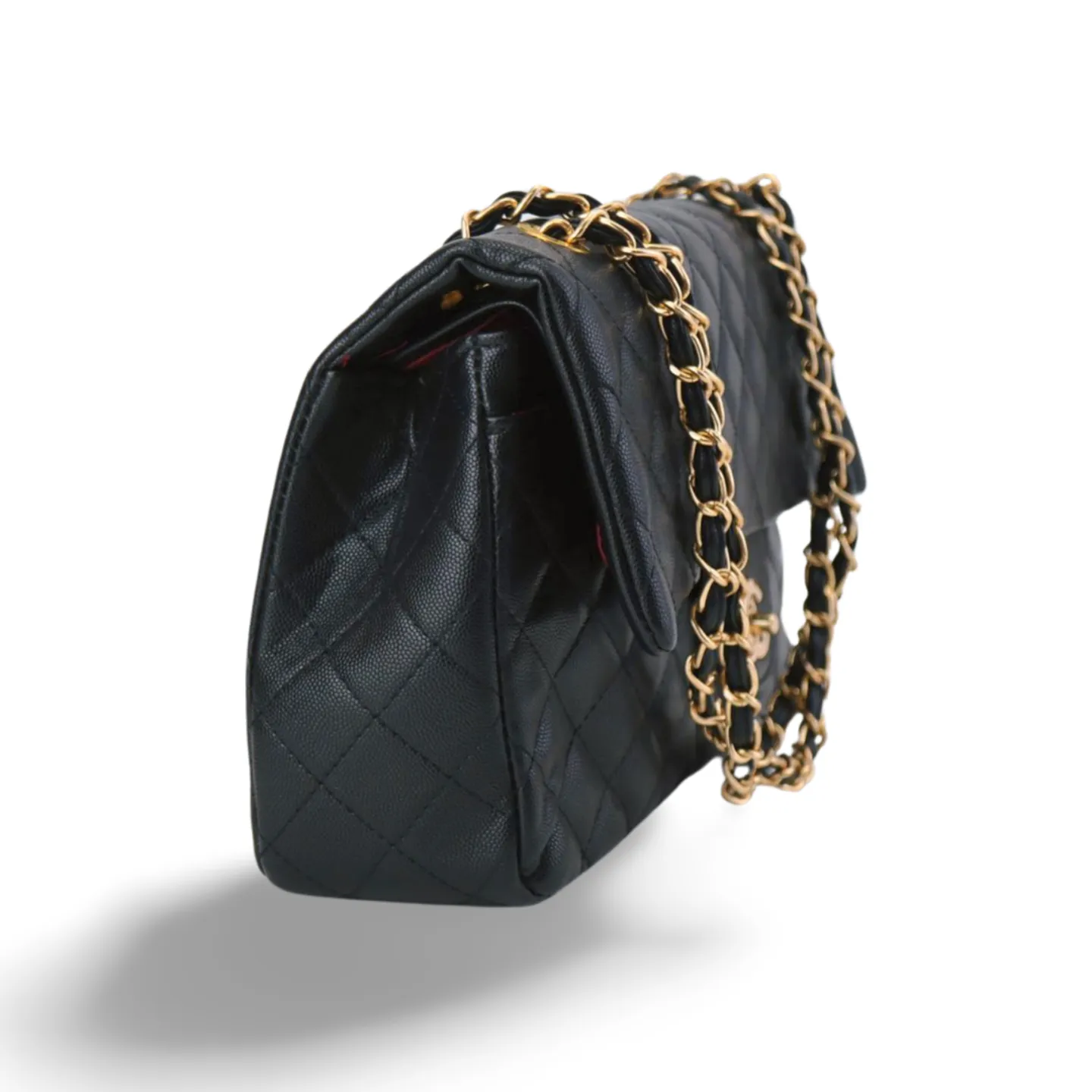 Classic Quilted HandBag with Gold Chain - Timeless Luxury