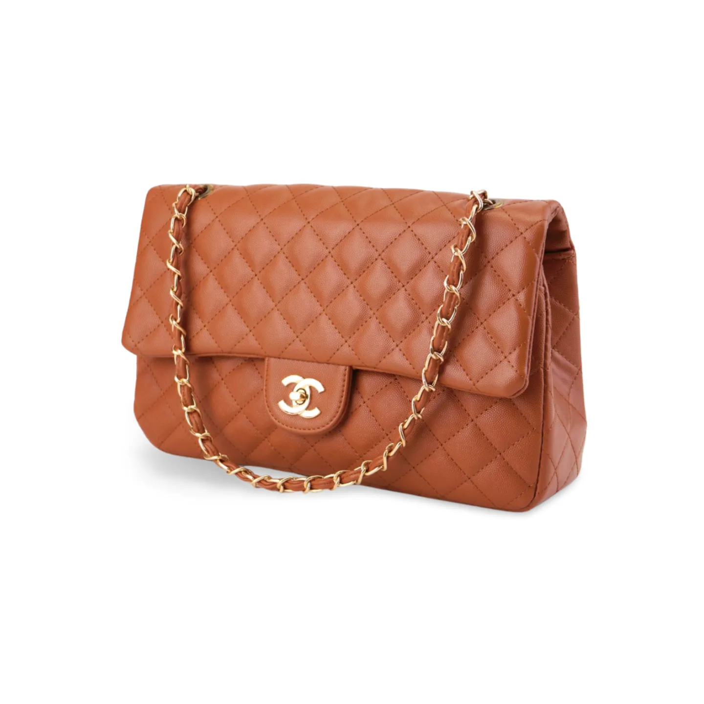 Classic Quilted HandBag with Gold Chain - Timeless Luxury