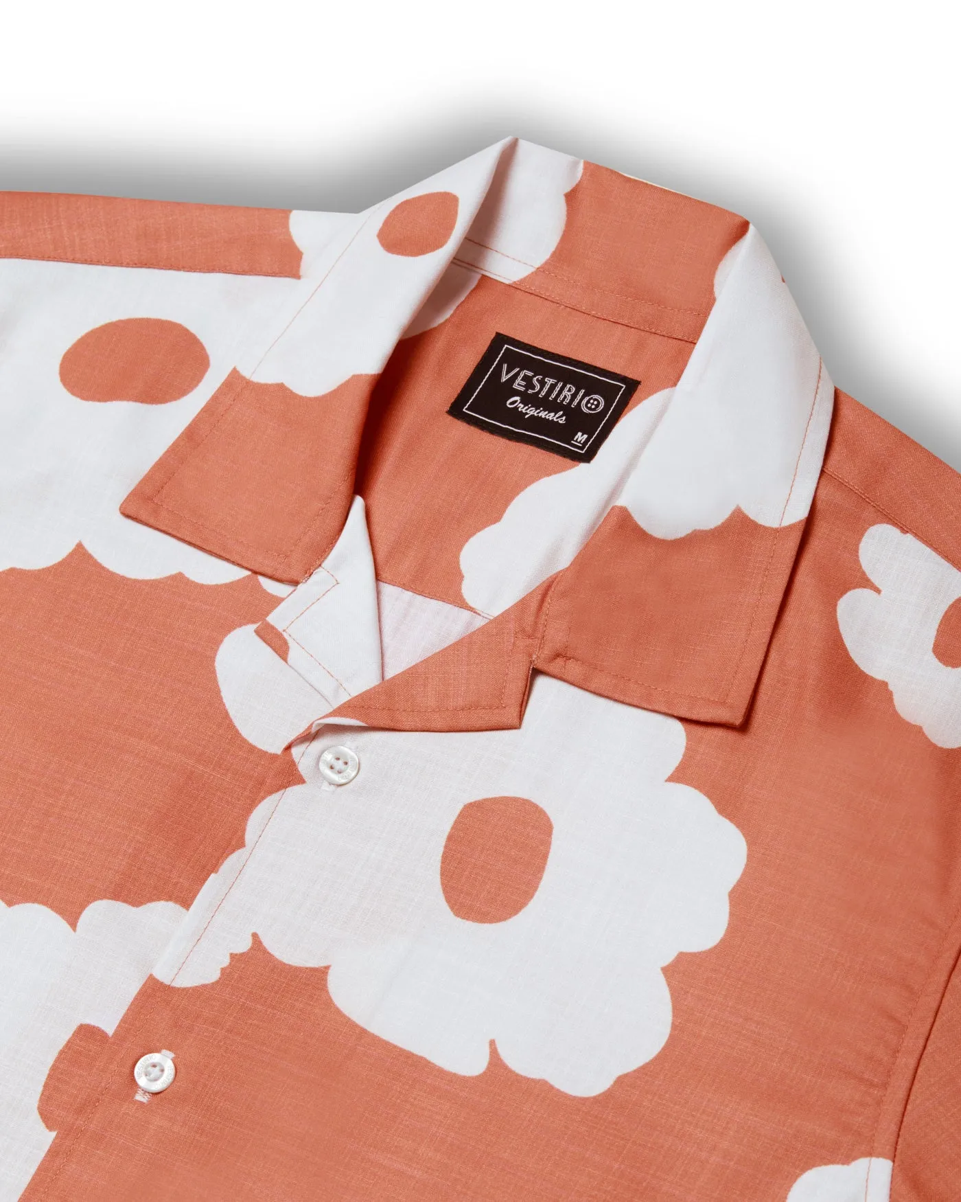 Coral Flower Printed Shirt