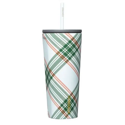 Corkcicle- Peppermint Plaid