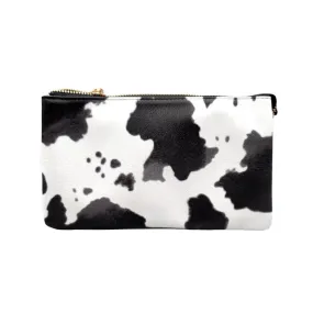 Cow Patterned Trio Faux Leather Rectangle Crossbody Bag