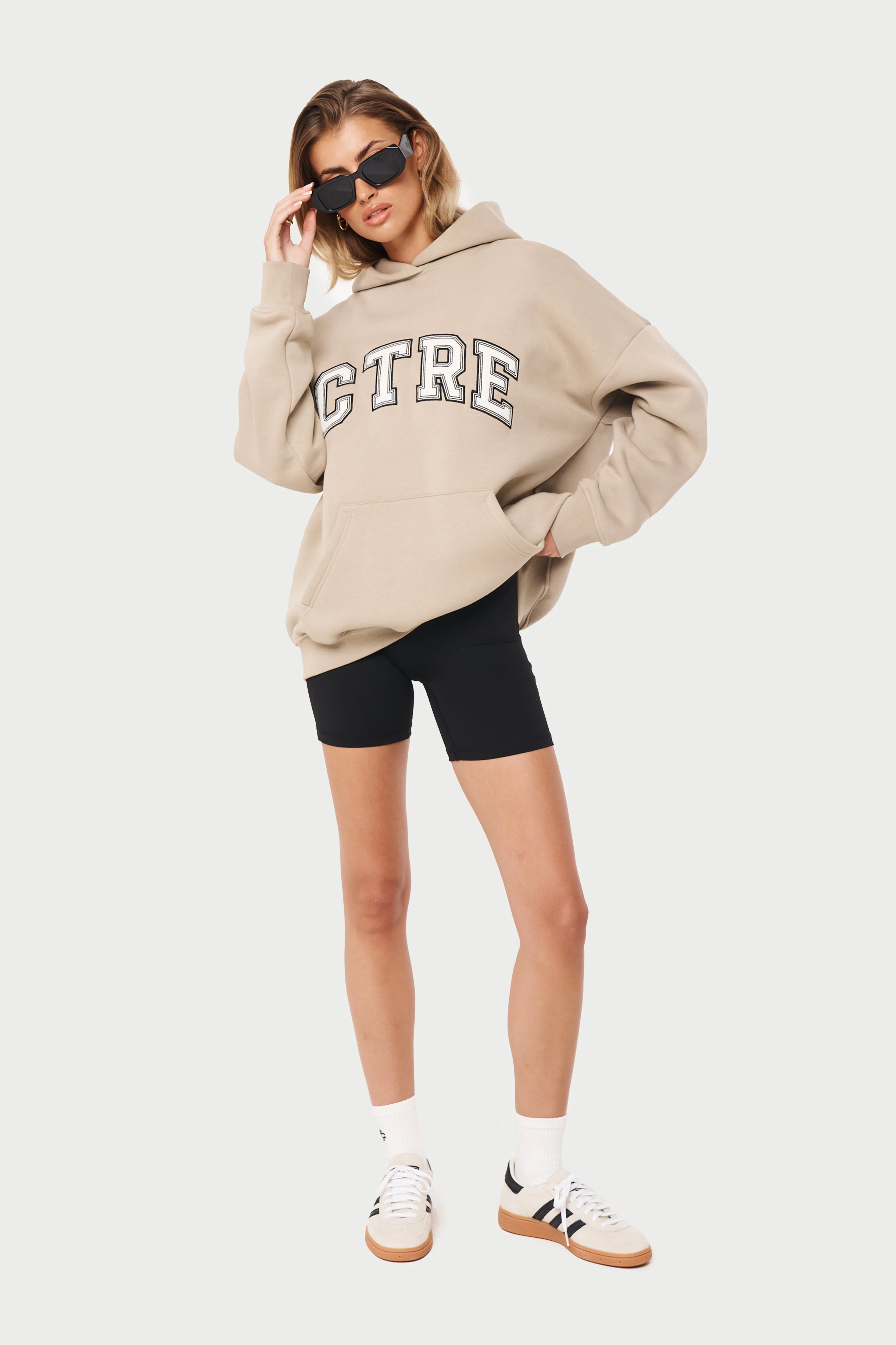 CTRE OVERSIZED HOODIE - BEIGE