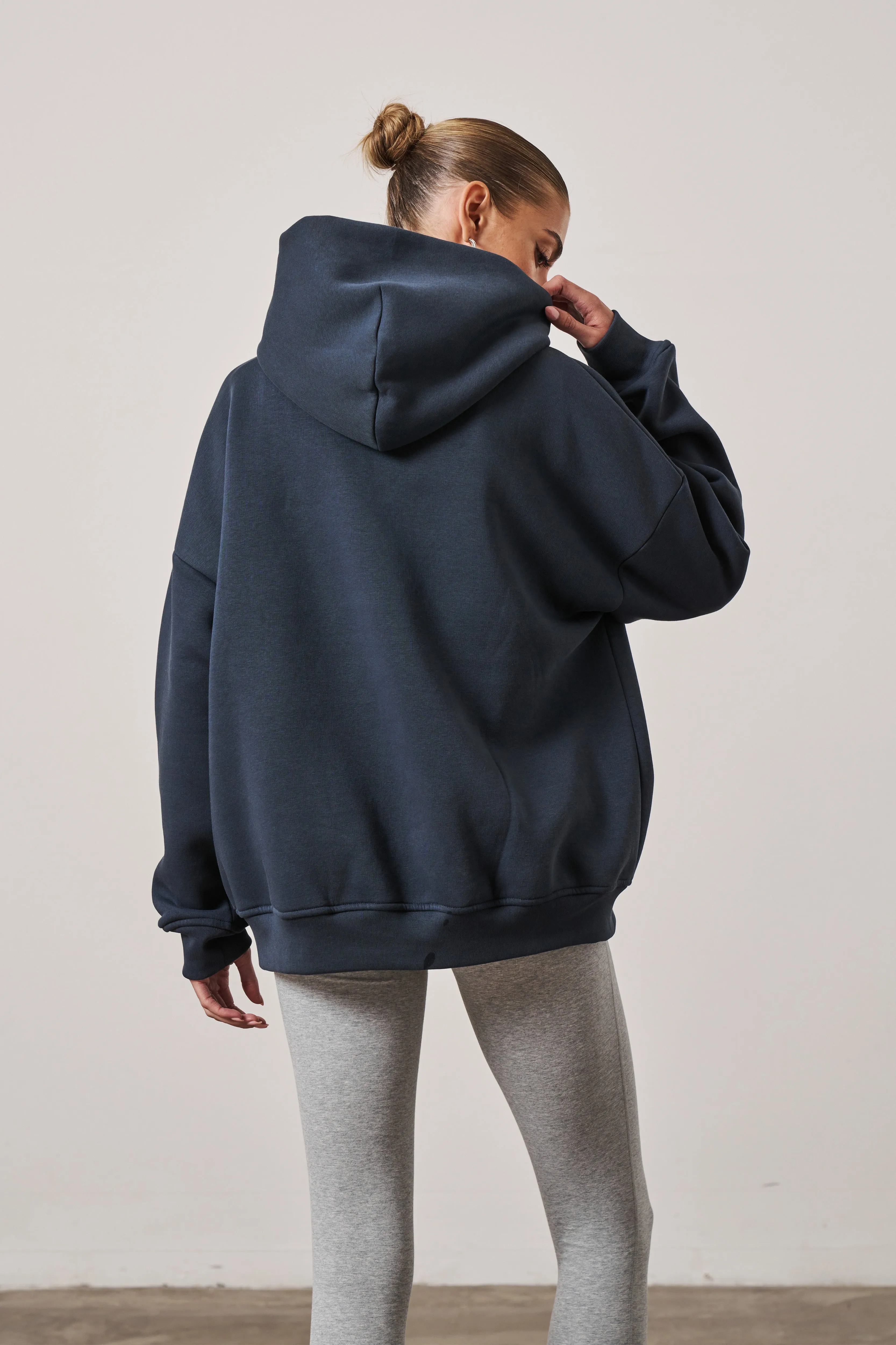 CTRE OVERSIZED HOODIE - NAVY