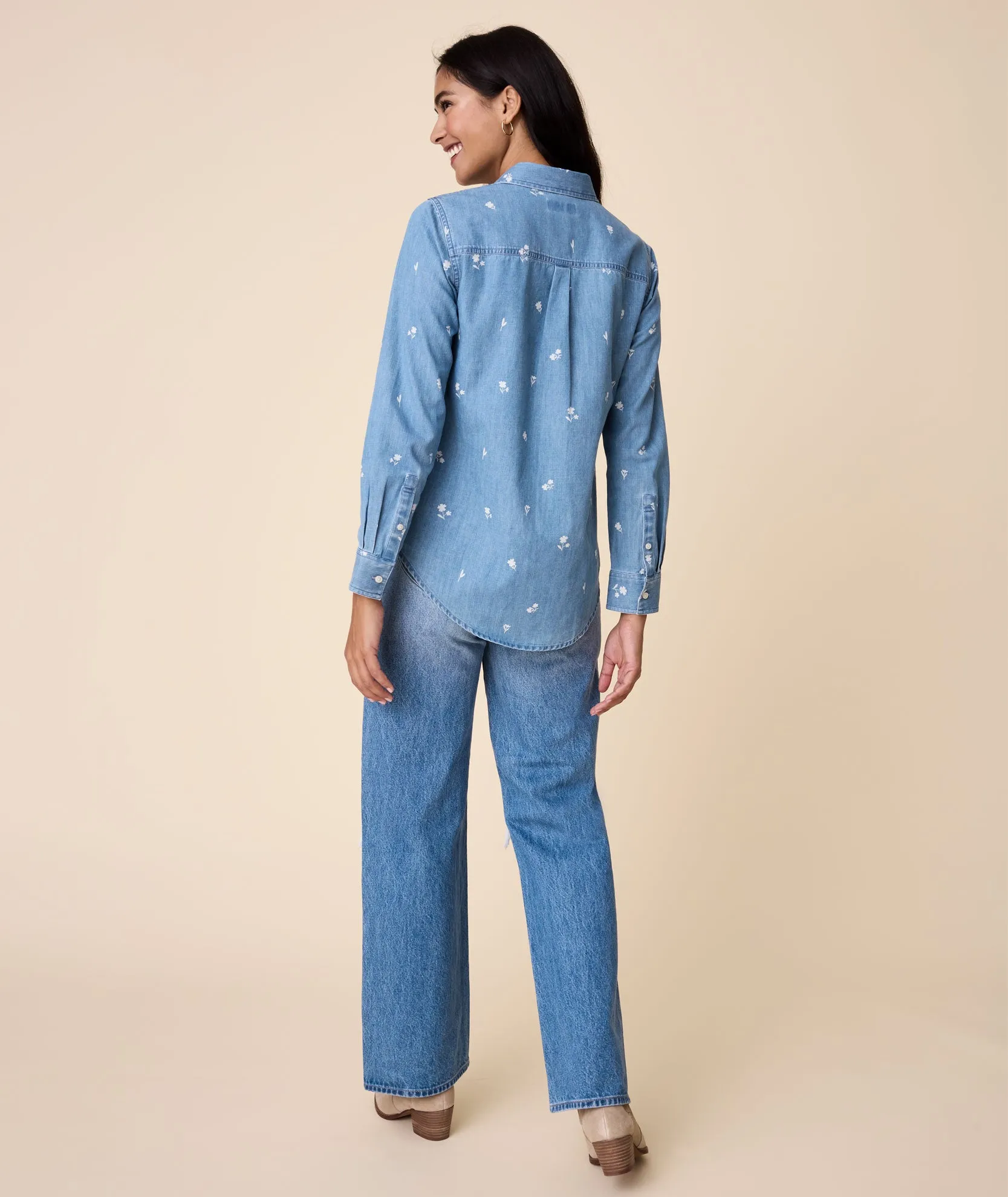 Denim Printed Layla Shirt