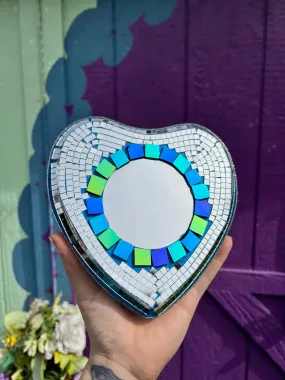 Disco Dichroic handmade heart Mirror