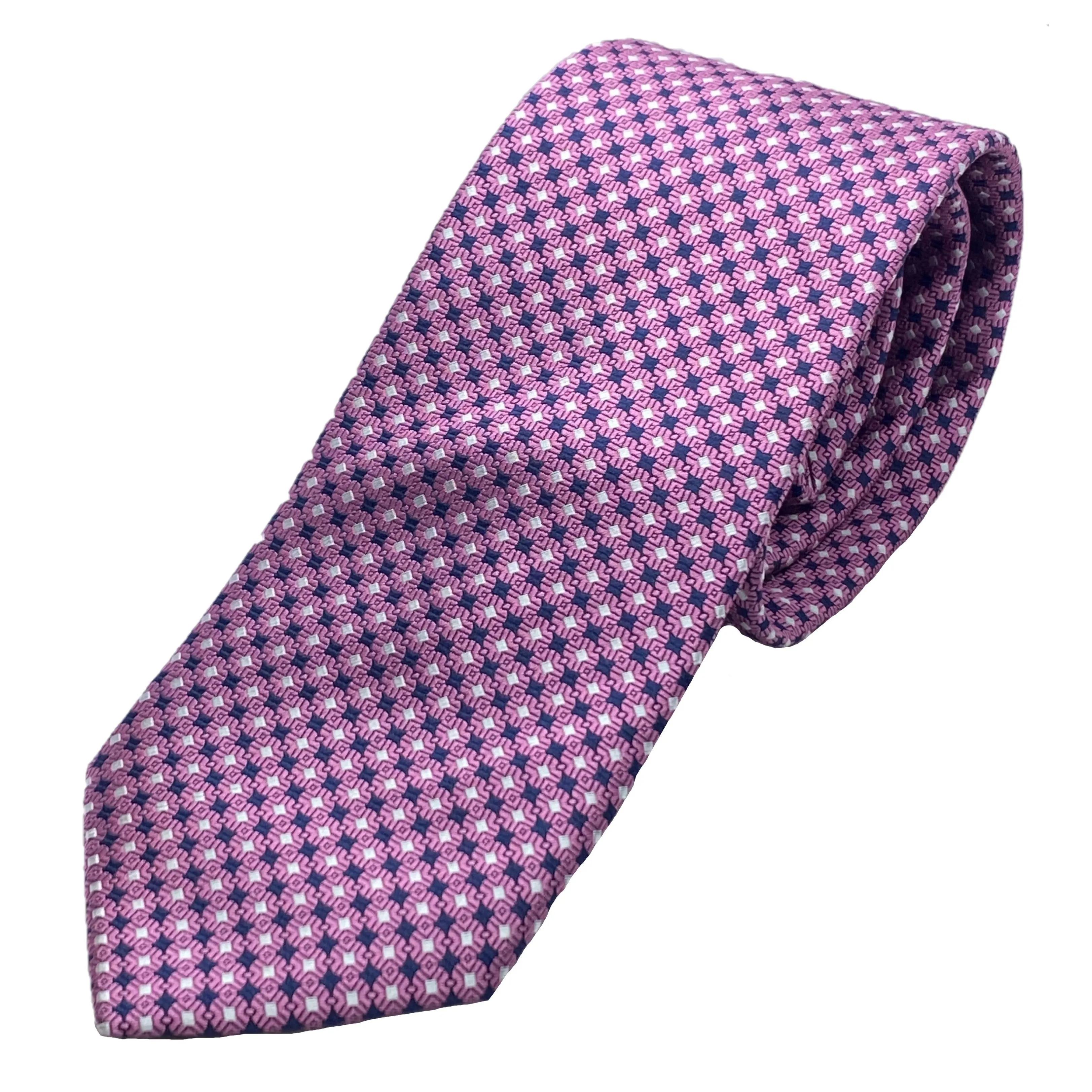 Dormeuil Patterned Pink Silk Tie