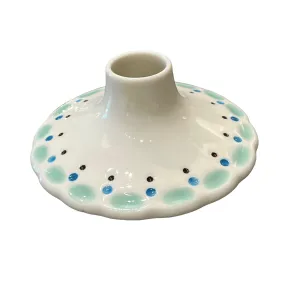 Dot patterned candlestick holder