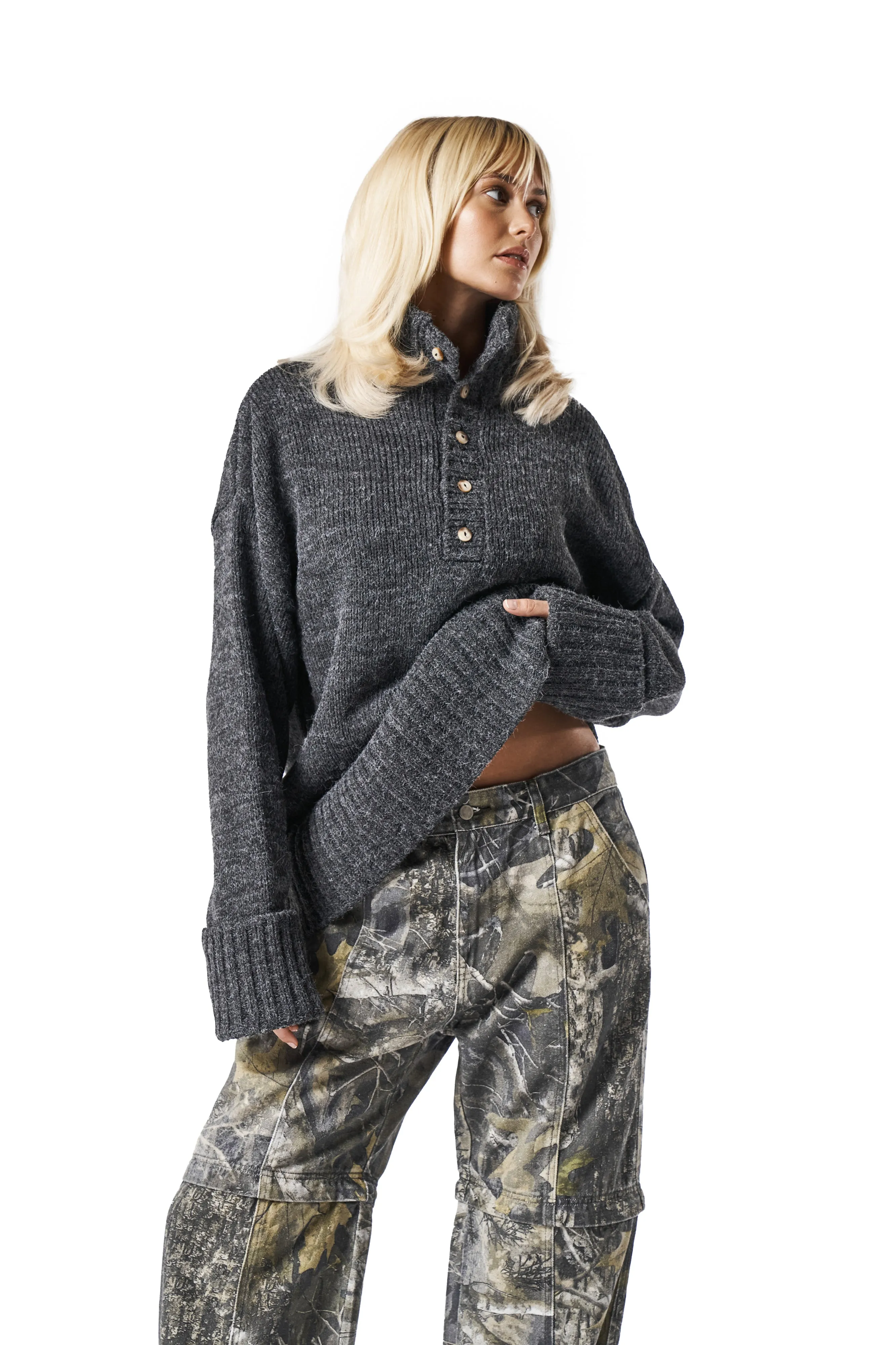 DOUGIE Oversized Knit Sweater