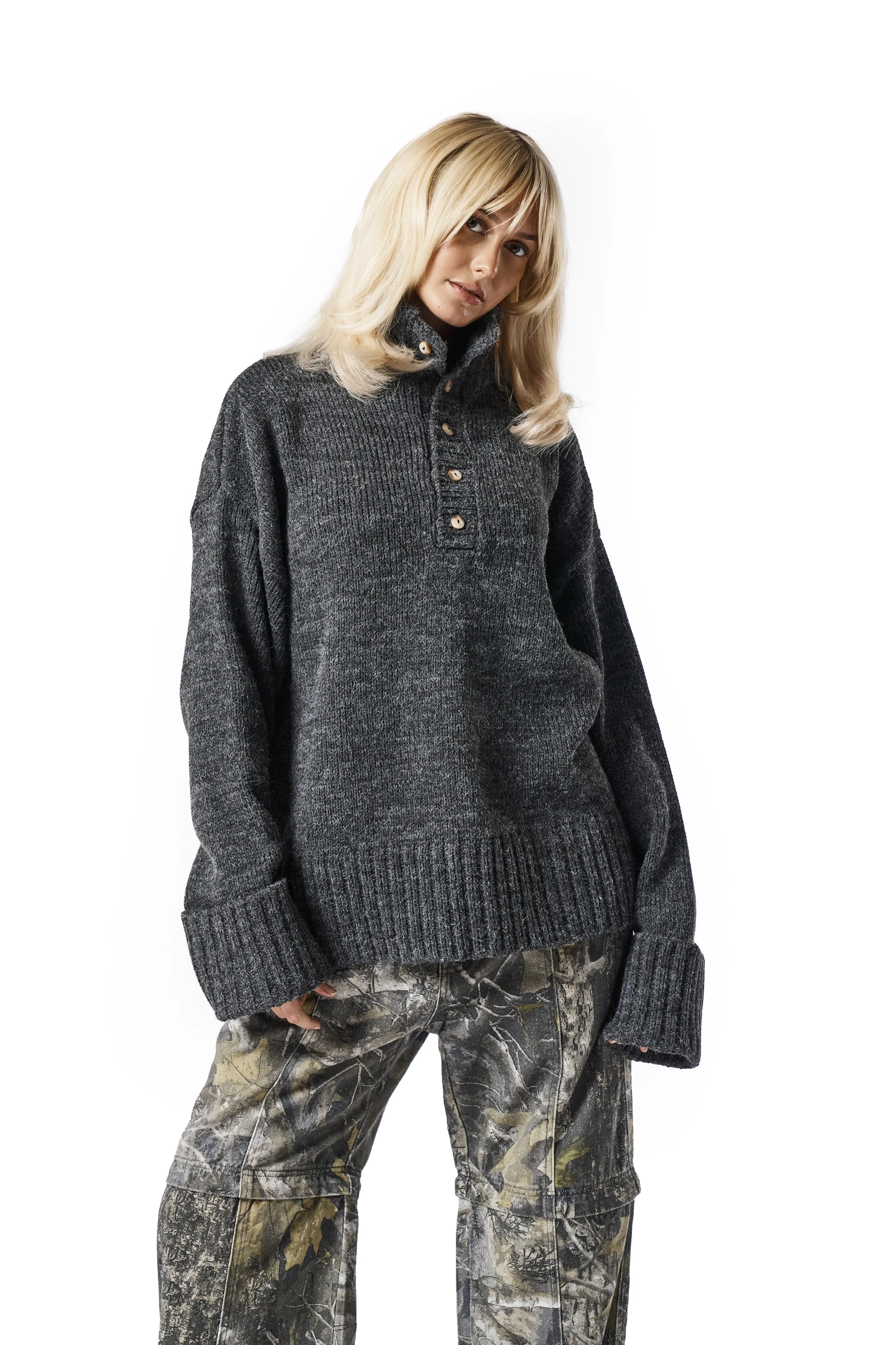 DOUGIE Oversized Knit Sweater