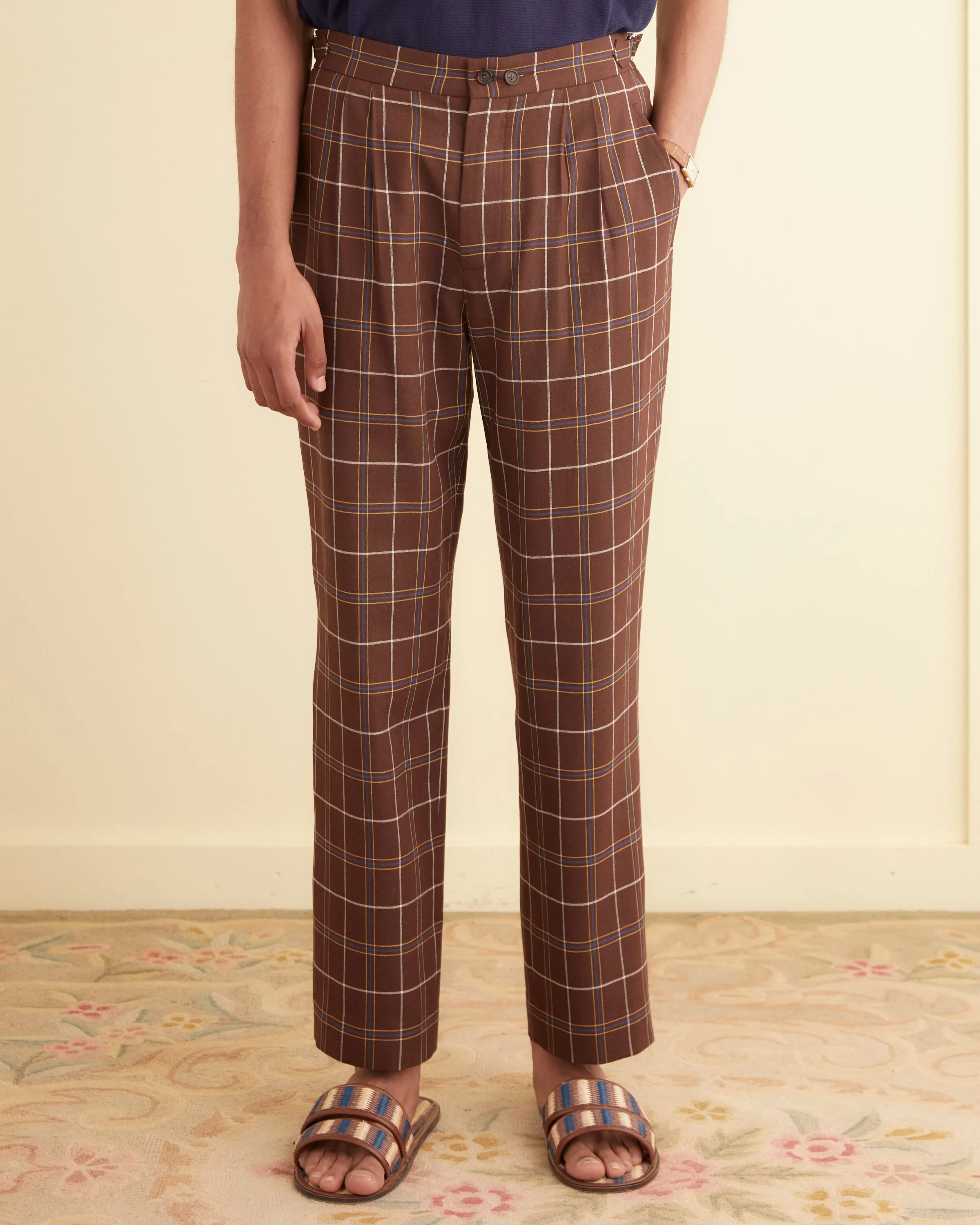 Dunham Plaid Trousers