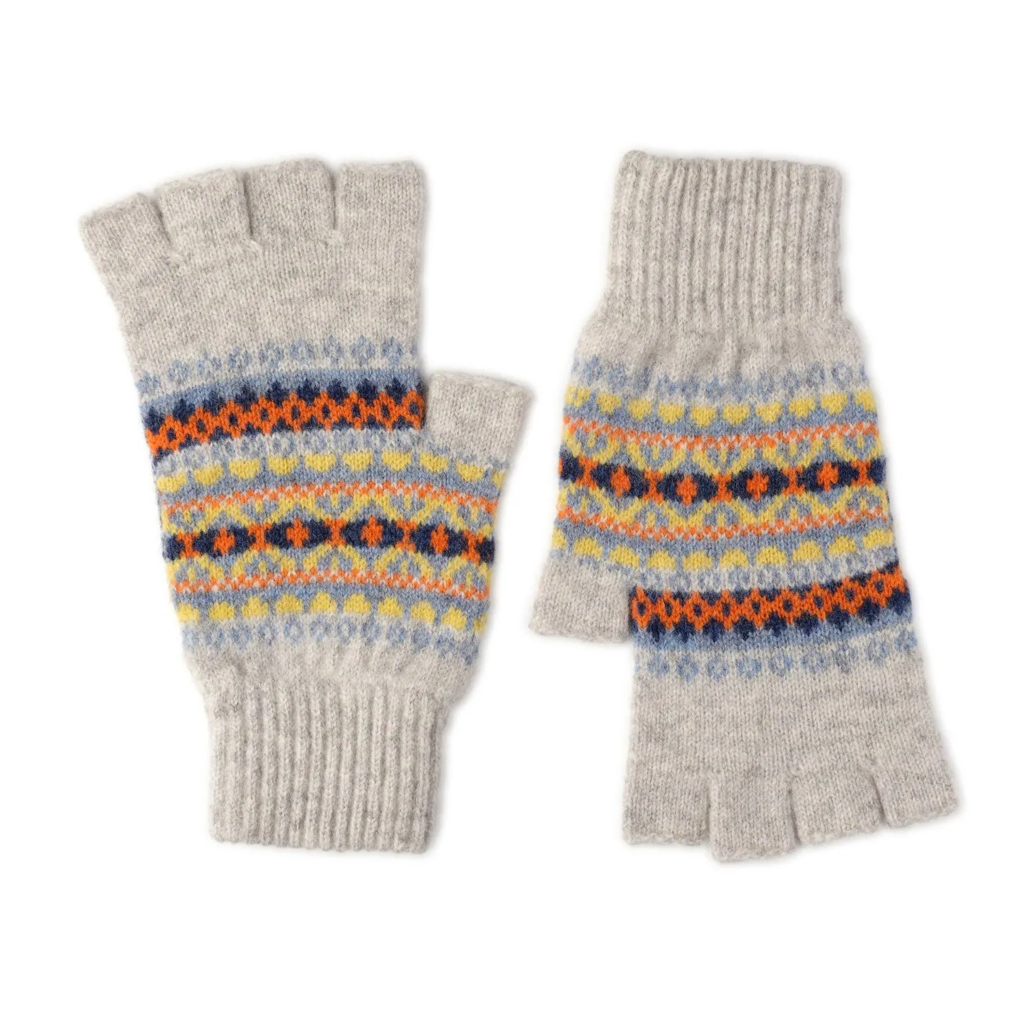 Fairisle Patterned Fingerless Gloves for Ladies | Kerse | Lomond Lambswool