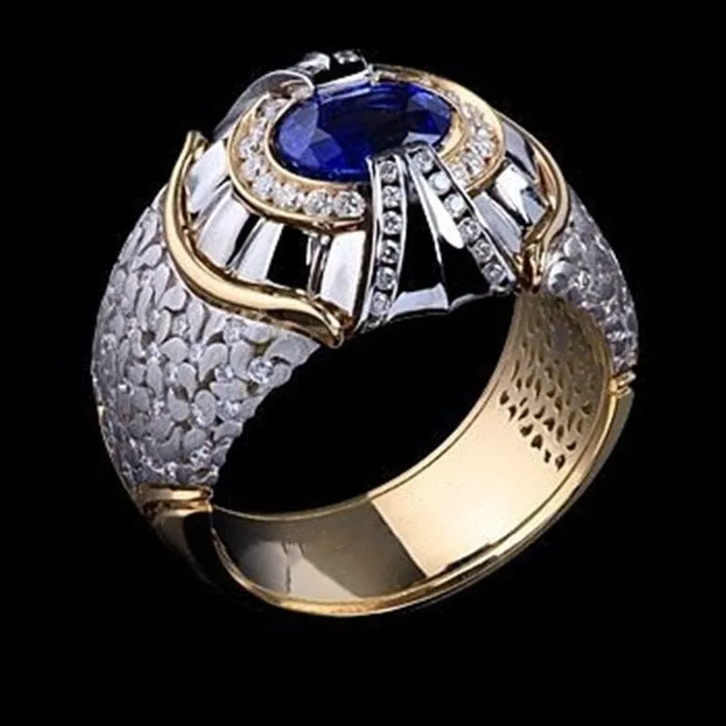 Fashion Luxury Royal Blue Ring