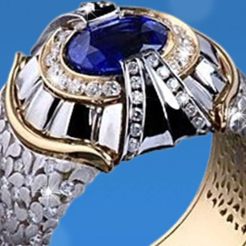 Fashion Luxury Royal Blue Ring