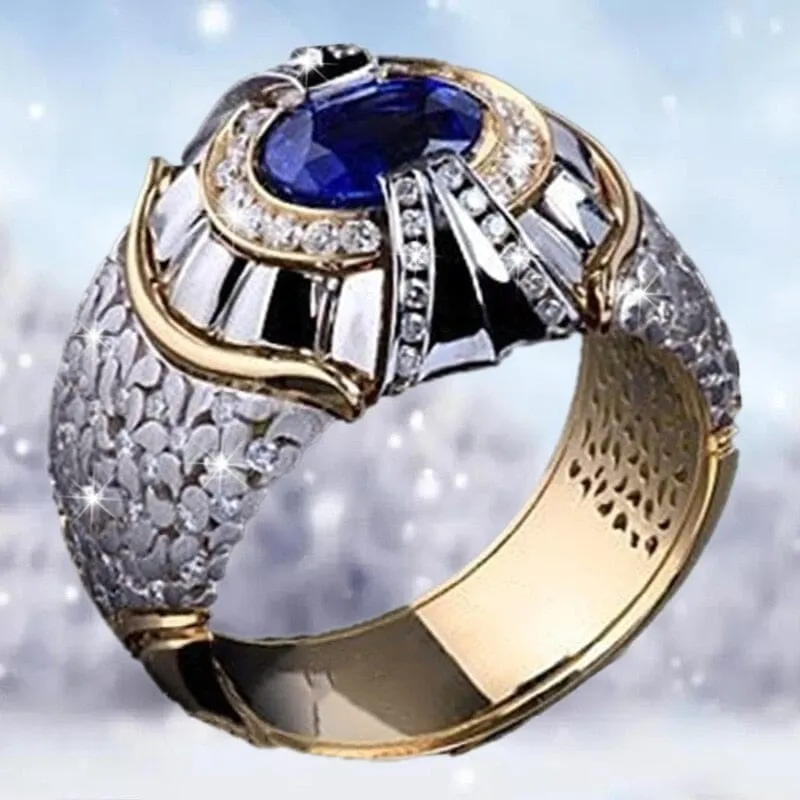 Fashion Luxury Royal Blue Ring