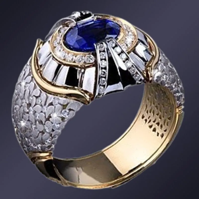 Fashion Luxury Royal Blue Ring