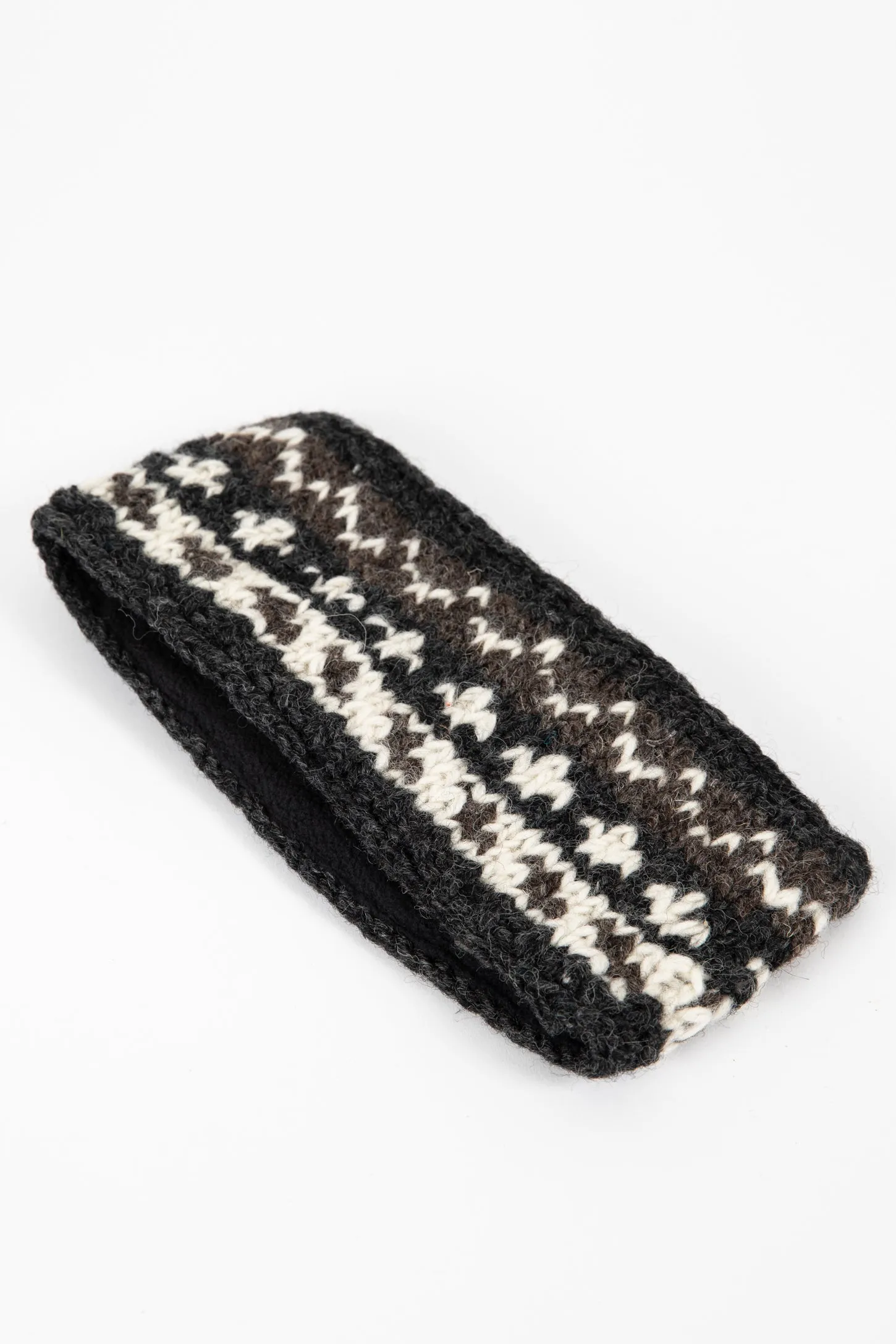 Fleece Lined Wool Patterned Headband